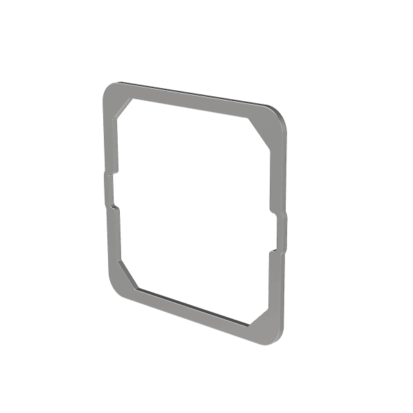 Zennio - Plaque de nivellement métallique pour famille Flat 55 et Tecla 55