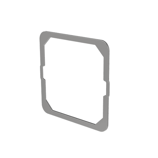 Zennio - Plaque de nivellement métallique pour famille Flat 55 et Tecla 55