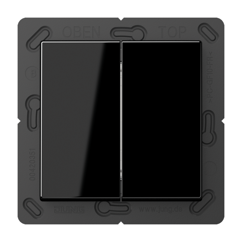 CJC Systems - Plaque version 3 boutons poussoir KNX carré