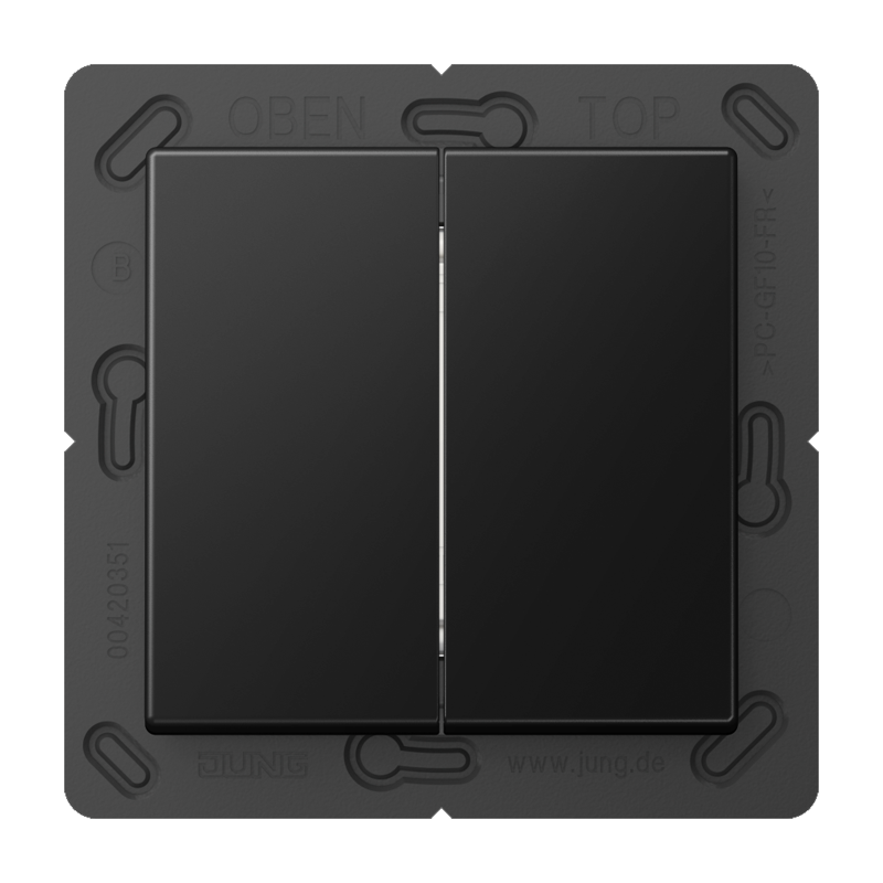 CJC Systems - Plaque version 3 boutons poussoir KNX carré