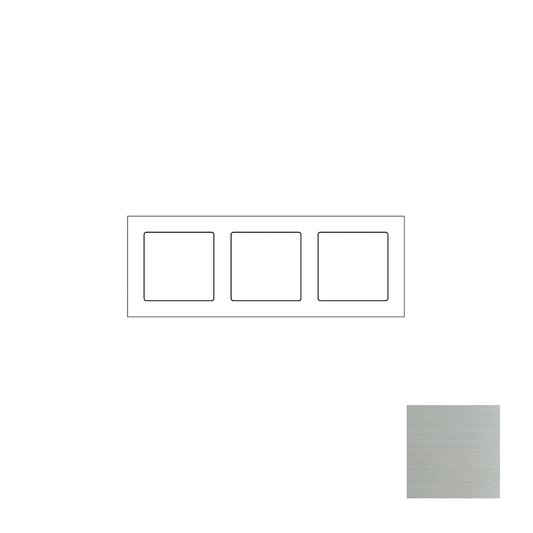 Tense - Cadre pour Mécanisme et Enjoliveur Carré 55 mm inserts - 3 Postes