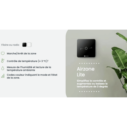 Airzone - Flexa 25 / Easyzone 25 - Thermostats Lite Filaire