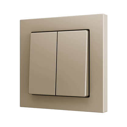 Zennio - ZS55 - Bouton Poussoir Soft - Double - 2 Entrées