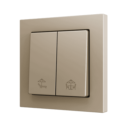 Zennio - ZS55 - Bouton Poussoir Soft - Double - 2 Entrées