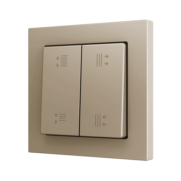 Zennio - ZS55 - Bouton Poussoir Soft - Double - 4 Entrées
