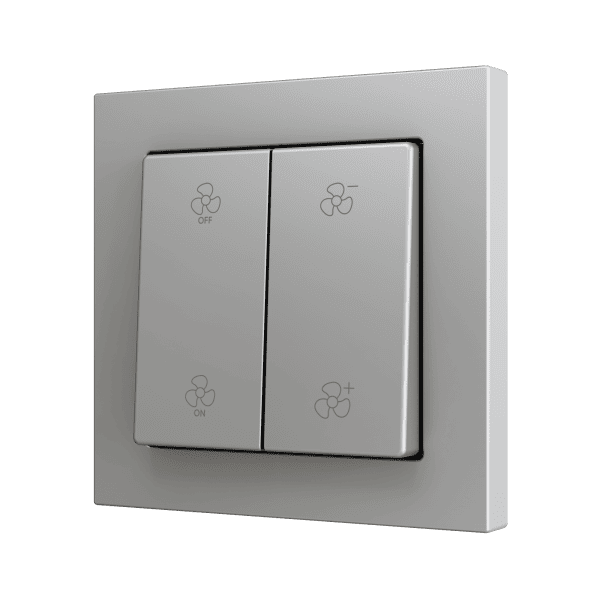 Zennio - ZS55 - Bouton Poussoir Soft - Double - 4 Entrées