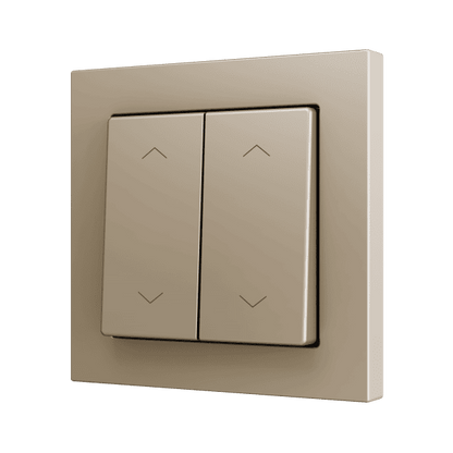 Zennio - ZS55 - Bouton Poussoir Soft - Double - 4 Entrées - Volet