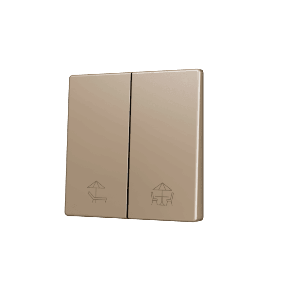 Zennio - ZS55 KNX - Cache pour Bouton Poussoir Soft - Double
