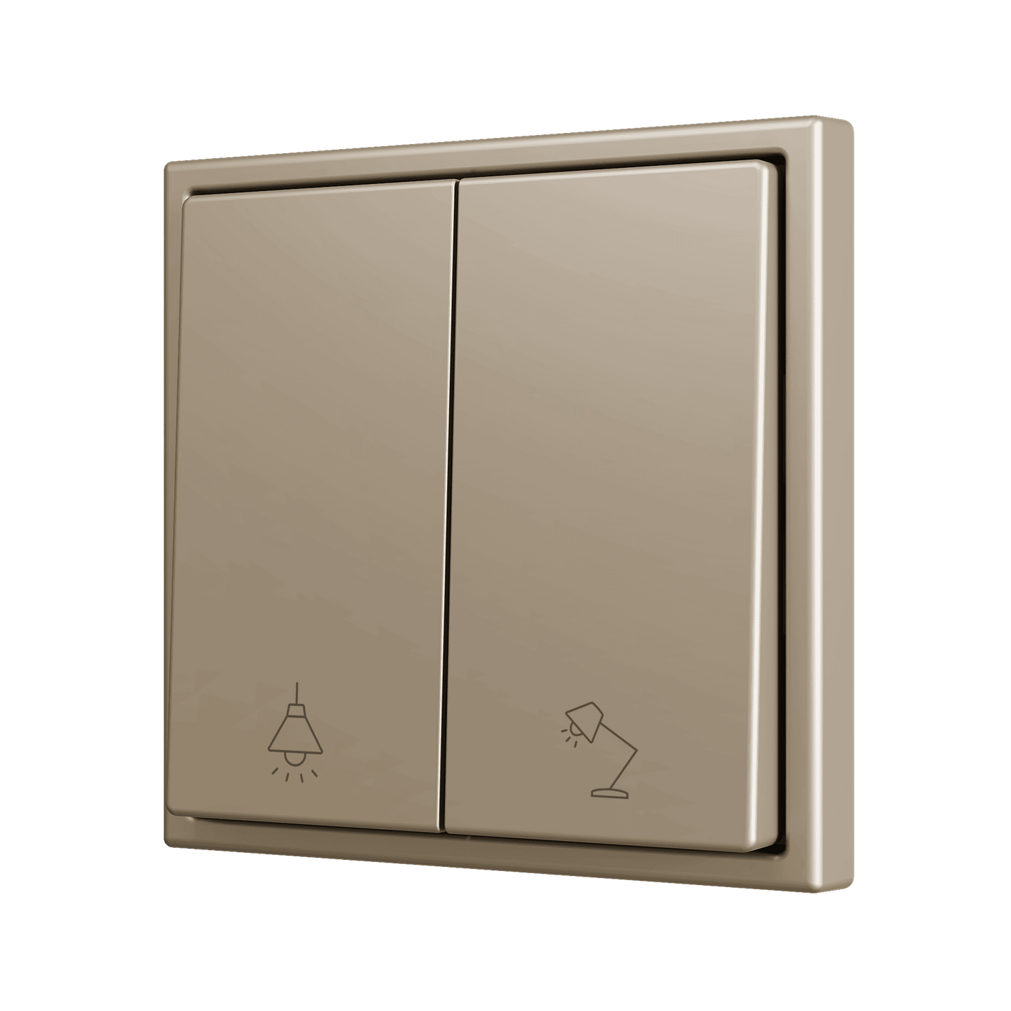 Zennio - ZS70 - Bouton Poussoir Soft - Double - 2 Entrées