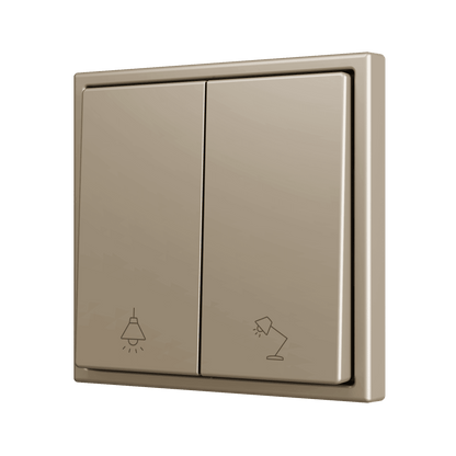 Zennio - ZS70 - Bouton Poussoir Soft - Double - 2 Entrées