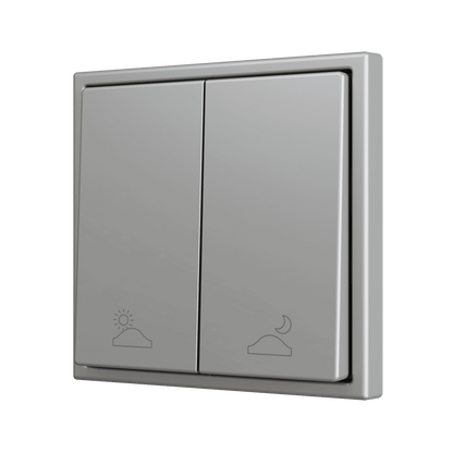 Zennio - ZS70 - Bouton Poussoir Soft - Double - 2 Entrées