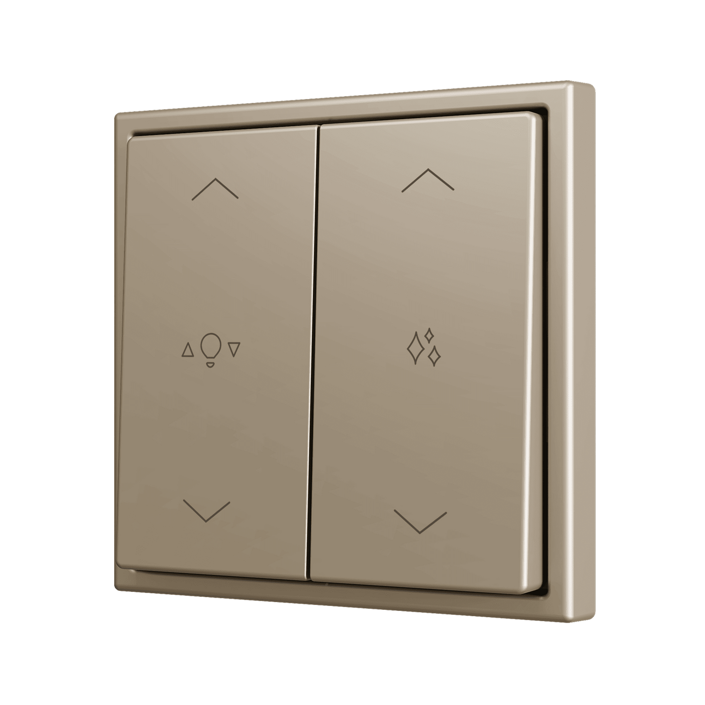 Zennio - ZS70 - Bouton Poussoir Soft - Double - 2 Entrées