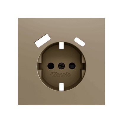 Zennio - ZS70 - Cache pour Prise Schuko avec USB C + A
