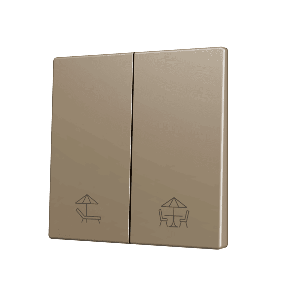 Zennio - ZS70 KNX - Cache pour Bouton Poussoir Soft - Double