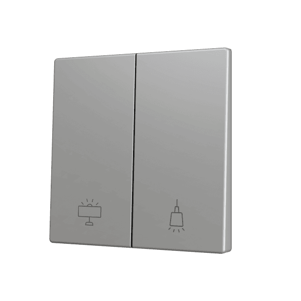 Zennio - ZS70 KNX - Cache pour Bouton Poussoir Soft - Double