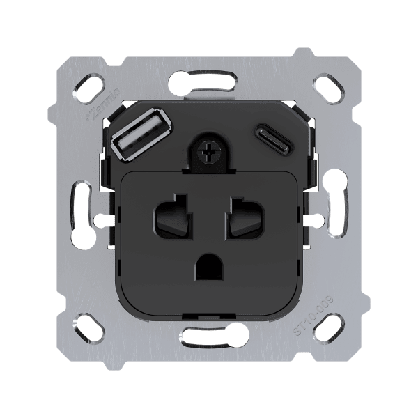 Zennio - ZS55 & ZS70 - Prise EU/USA avec USB C + A