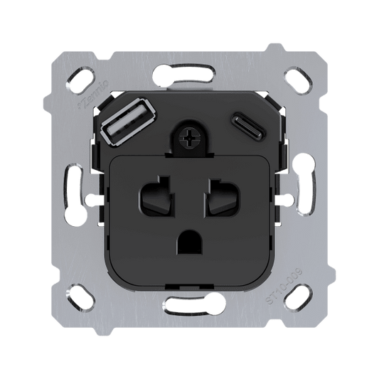 Zennio - ZS55 & ZS70 - Prise EU/USA avec USB C + A